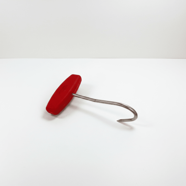 Boning Hook Flat Handle, Red